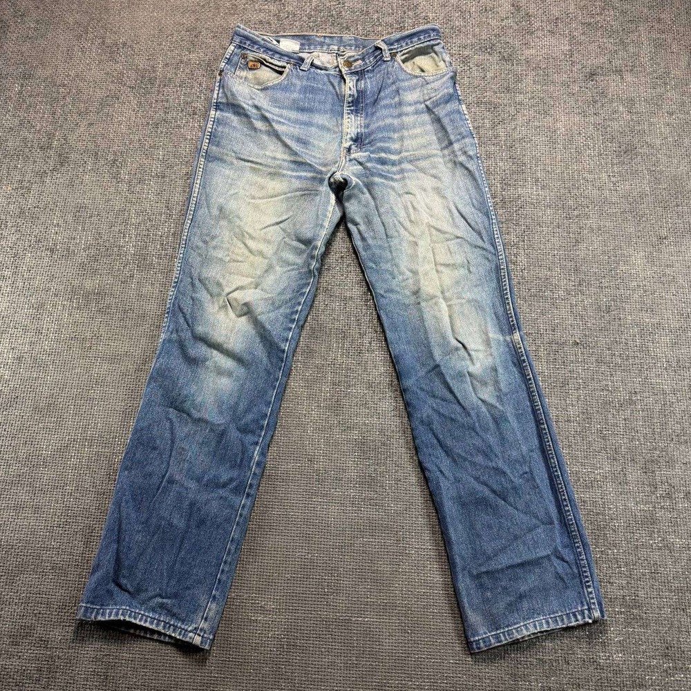 Sergio Valente Vintage Straight Leg Jeans Mens 30x30 Blue Distressed 80s Western